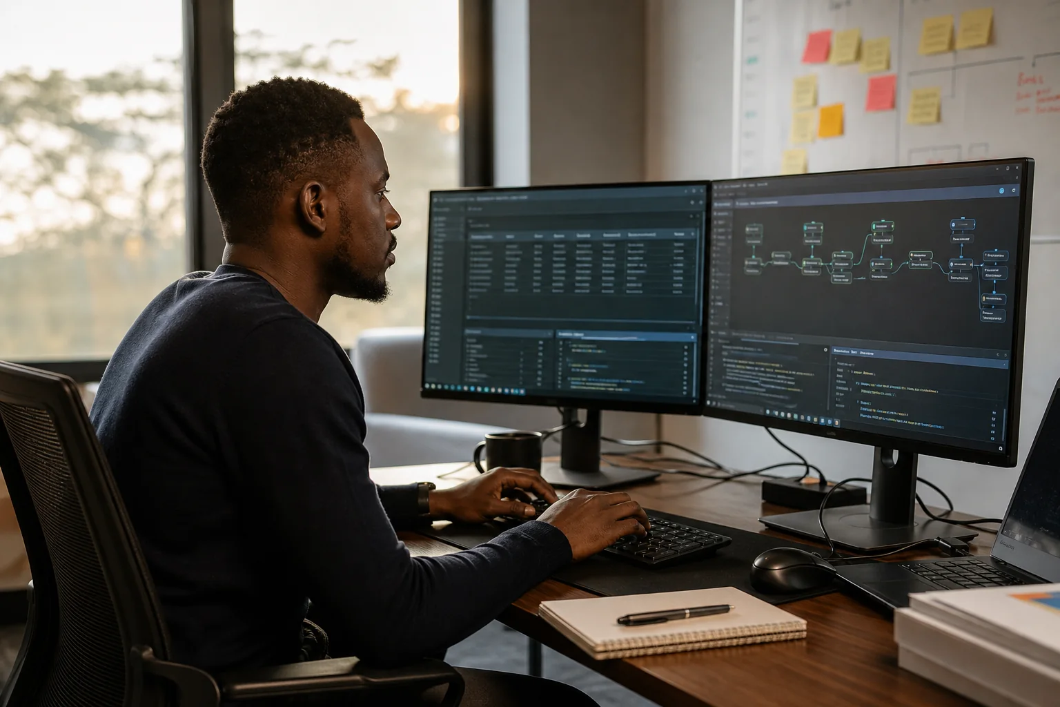 Data professional monitoring database tables and an automated pipeline